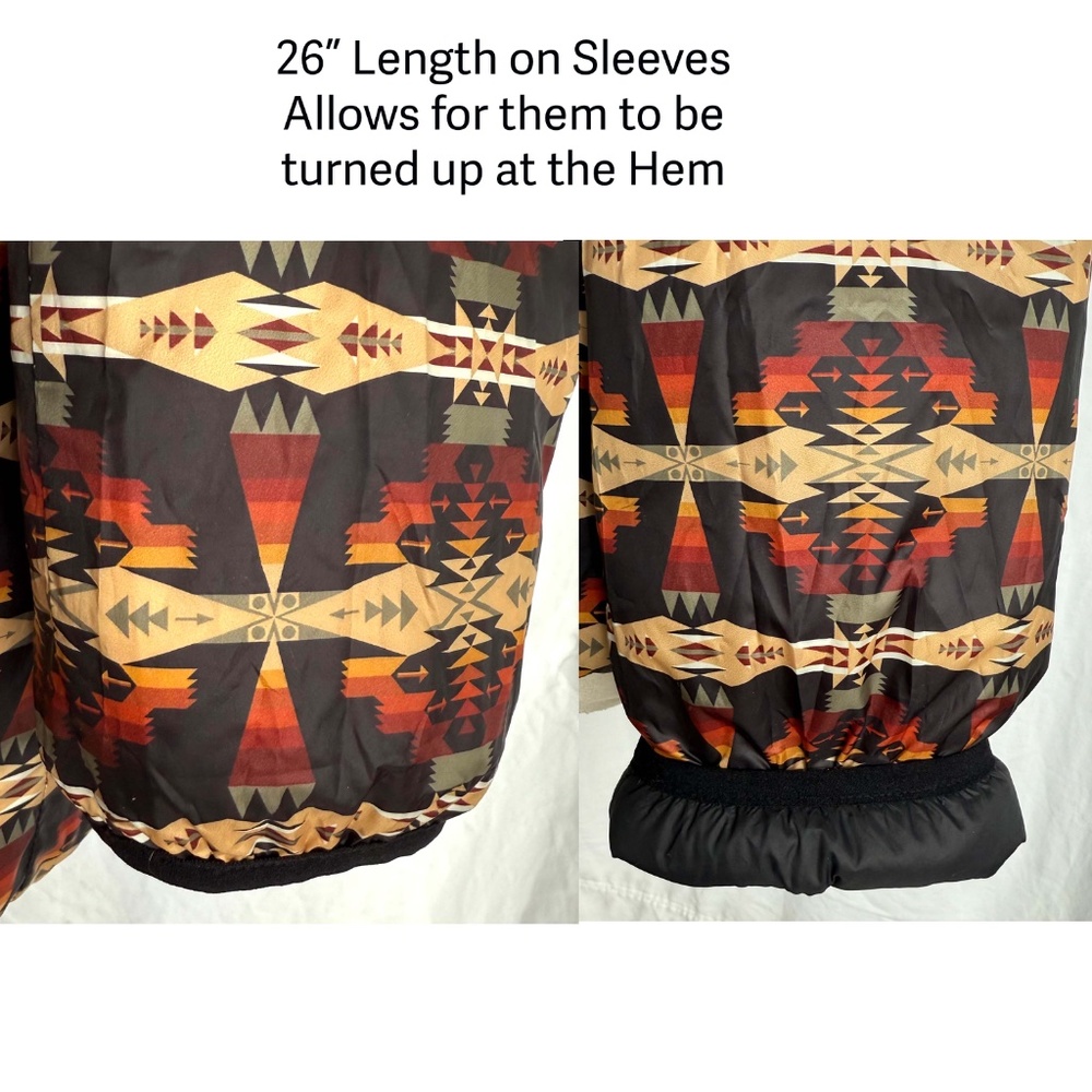 Pendleton Black Puff Jacket with Patterned Interior - Picture 12 of 14